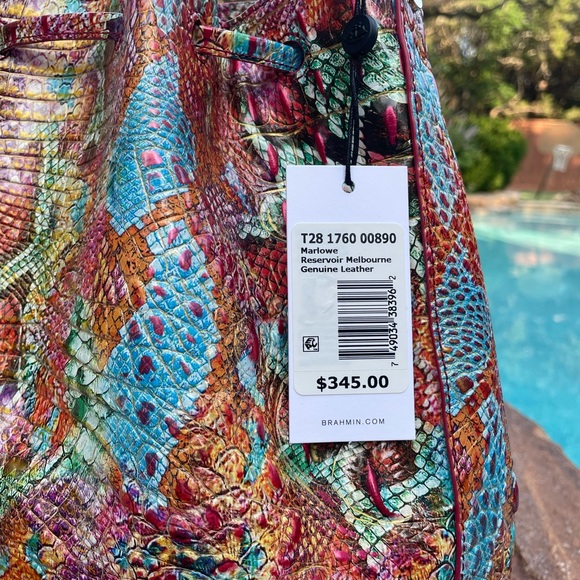 NWT Brahmin Marlowe Reservoir Melbourne Bucket Shoulder Bag - Picture 13 of 16